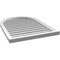 Ekena Millwork Round Top Surface Mount PVC Gable Vent: Functional, w/ 2"W x 2"P Brickmould Sill Frame, 28"W x 38"H GVPRT28X3803SF - alternate 3